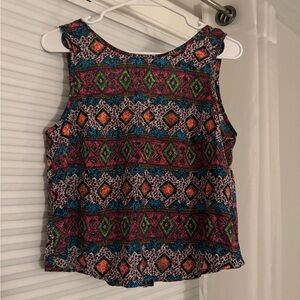 Lush Multicolor Geometric Tank Top